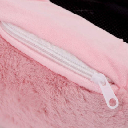 IMIKEYA USB Heated Foot Warmer & Plush Massager – Cozy Thermal Slippers (Pink)