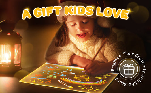 LED Glow Drawing Board for Kids